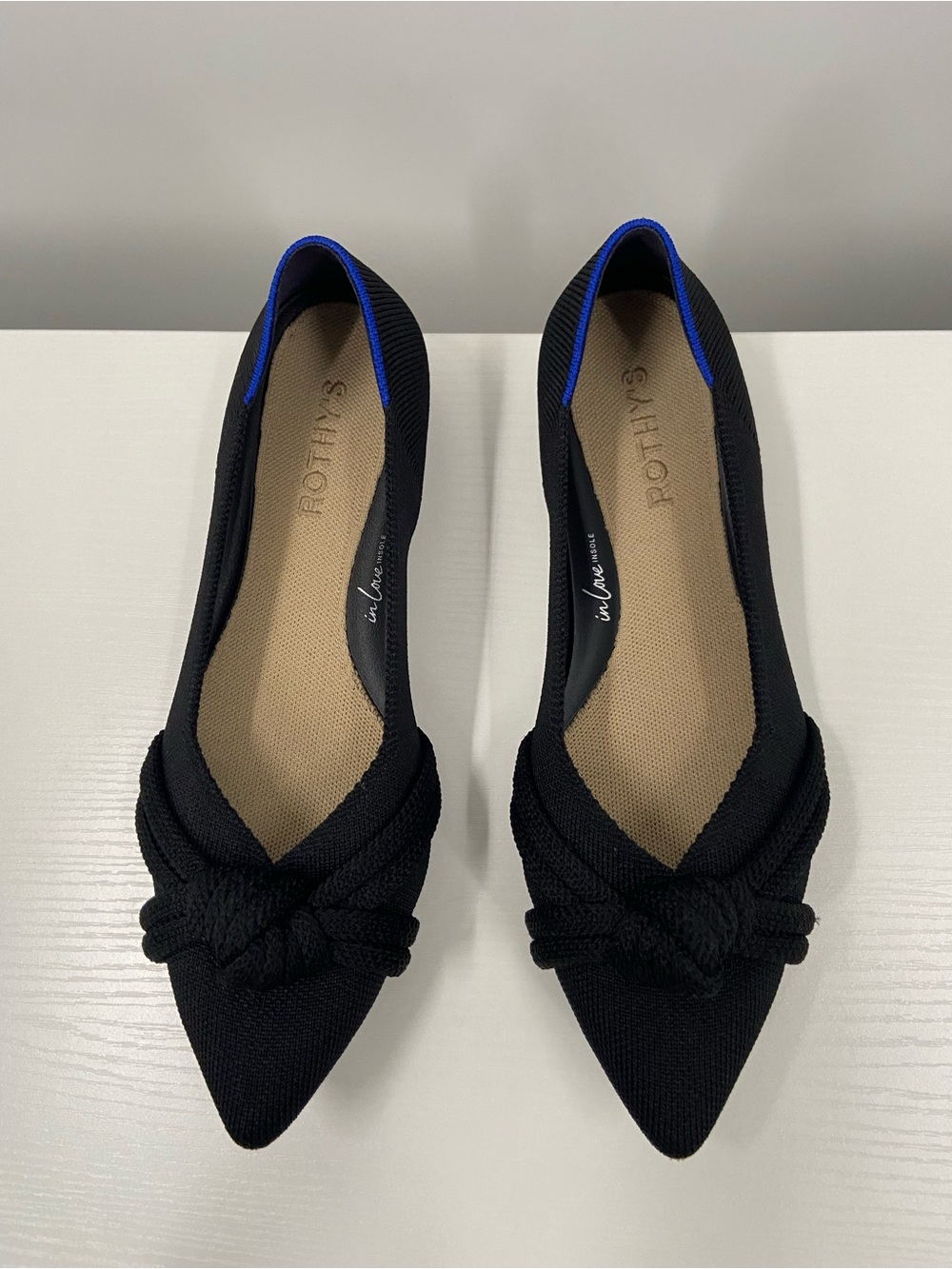 Rothy's The Knot Point II - BLACK shoes ballet flats Size 8.5 - Picture 6 of 16